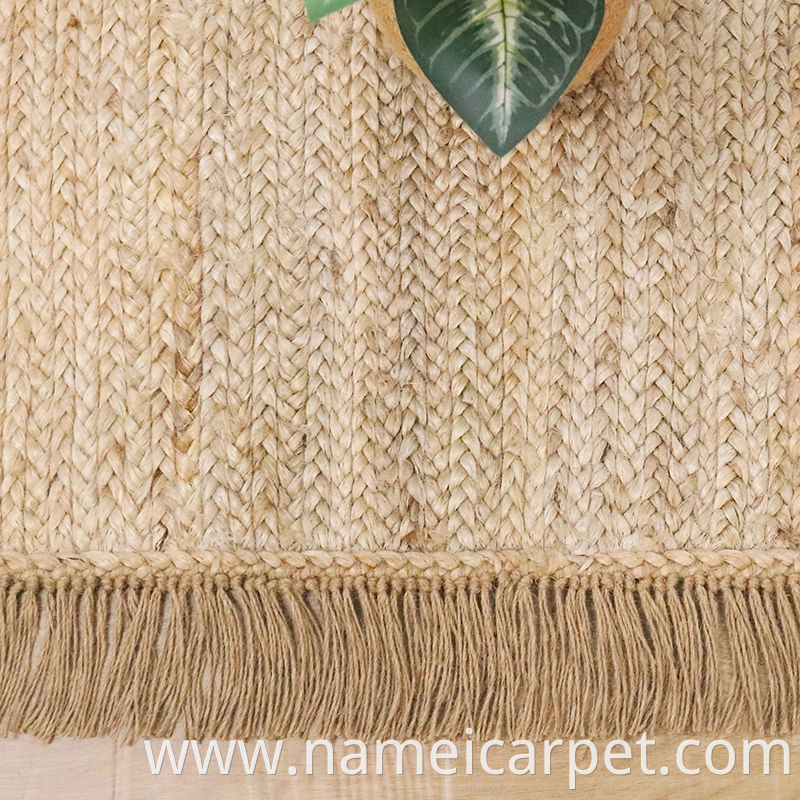 Handmade Braided Woven Jute Hemp Carpet Rug Floor Mats 54